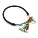 Canare 75ohm 4-Channel BNC Video Snake 17ft
