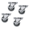 Photo of Middle Atlantic 5WLR SLIM 5 Rack & ERK Casters - 700 lb Capacity - Set of 4 (2-locking)