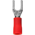 Photo of 22-16  AWG Crimp Terminal #6 Spade 100 Pack Red