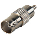 Nickel BNC Female to RCA Male Adapter - 75 Ohm