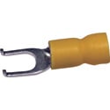Photo of NTE 76-IFST12-08L Pvc Insulated Flange Spade Terminal 12-10Awg #8 Stud Tin Plated Copper 50/Pkg