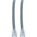 UPS 8101-64125 25ft RJ11 Satin Finish Flat Telephone Cord (Data Only) 6P/4C - Silver