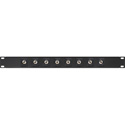 Photo of My Custom Shop 8-Port Recessed Canare 75 Ohm 12G SDI BNC Feedthrough Patch Panel - 1RU