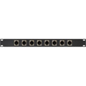 Photo of My Custom Shop 8XLRM 8-Port XLR Male Patch Panel w/ Neutrik NC3MD-L-1 Connectors - 1RU