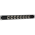 My Custom Shop 8-Port RJ45 CAT5e Feed-Through Panel w/ NEUTRIK NE8FDP - 1RU
