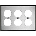 My Custom Shop 97103 3-Gang Triple Duplex Stainless Steel Wall Plate