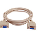 Connectronics DB-9 Serial Female to Female Molded Null Modem Cable - Beige - 6 Foot