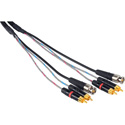 Laird A2V1-2PB-3 Canare A2V1 Dual RCA & BNC Dub Cable - 3 Foot