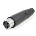 Photo of Switchcraft A3FBX 3-Pin XLR Female Cable End - Black Shell - Silver Pins