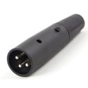 Photo of Switchcraft A3MBX 3-Pin XLR Male Cable End - Black Shell - Silver Pins