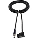 Laird AB-PWR13A Right Angle D-Tap/Power Tap to Locking 2.1mm DC Plug Power Cable - Coiled 1-3 Foot