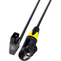 Photo of Laird AB-PWR4-03 PowerTap Male to 4-Pin Right Angle XLR Female DC Power Cable - 3 Foot