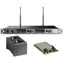 Photo of MIPRO ACT-828 DANTE-5E-KIT Dante Dual Channel Dante Enabled Rack Mount Receiver w/ Charging Station 480-544 MHz - Li-Ion
