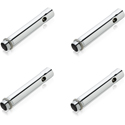 Photo of Atlas AD-15B 4-Inch Mic Stand Cable Feed Through Adapter - Chrome Finish - 4 Pack