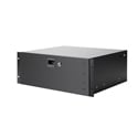 Adam Hall 87404A 19-Inch 4RU Aluminum Quick-Release Rack Drawer with Lock - 55lb Capacity