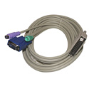 Photo of ADDER VADD-PS2-2M Tri-Cable Multi-Platform Combo Keyboard Cable - PS/2 - Video VGA - Mouse PS/2 - 6 Ft./2m