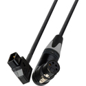 Photo of Laird AJ-PWR2-01 D-Tap/PowerTap Male to 4-Pin XLR Female DC Power Extension Cable - 1 Foot