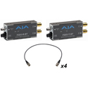 AJA FiDO 3G SDI Fiber Extender Kit - FiDO Transmitter & Receiver and 2x SDI Cables