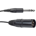 AKG MK HS Studio D -  AKG 6 Pin Mini XLR Detachable Headset Cable with 3 Pin XLR Male and 1/4 Inch TRS