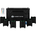 ADJ ELE600 Element H6 Pak Wireless DMX Lighting System with 6 IP54 LED Fixtures with Case - Black