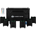 Photo of ADJ ELE600 Element H6 Pak Wireless DMX Lighting System with 6 IP54 LED Fixtures with Case - Black