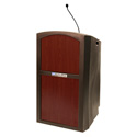 Photo of Amplivox ST3250-MH Pinnacle Sound Ready Full Height Lectern with Mahogany Panel
