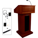Photo of SW3020MH Victoria Lectern-Mahogany-Wireless Handheld Mic