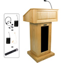 Photo of SW3020MP Victoria Lectern - Maple - Wireless Handheld Mic