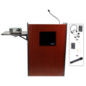 Photo of Amplivox SW3235-MH Multimedia Presentation Podium - Wireless Sound- Mahogany