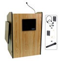 Photo of Amplivox SW3235-MO Lectern/Wireless/Deluxe Multimedia/Medium Oak