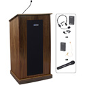 Photo of SW470WT Chancellor Lectern - Walnut - Wireless Handheld Microphone