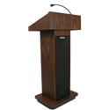 Photo of SW505WT Wireless Executive Sound Column Lectern - Walnut