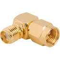 Amphenol 132172 In Series SMA R/A Plug to Jack Adapter 50 Ohm - Gold