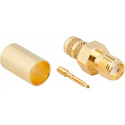 Amphenol 132240RP RF Connector RP-SMA Straight Crimp Jack RG-8X Times LMR-240 Optimized 50 Ohm