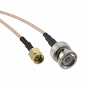 Amphenol 245101-07-24.00 BNC Straight Plug to SMA Straight Plug on RG-142 Cable - 24 Inches