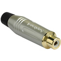 Photo of Amphenol Audio ACJR-SBK RCA Female Connector Gold Plated Contacts Red Shell and Grommet