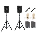 Photo of Anchor Audio Go Getter 2 Airflex XR2 PA System Pair - AnchorAIR/Wireless Handheld Mics/Belt Packs w/ Lapel Mics/Stands