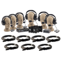 Photo of Anchor PortaCom 6 User Pack Intercom System w/ 6 Belt Packs/Headsets(Dual Muff)/PC-2000/B3-2000/Case & 7 EX-50M Cables