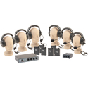 Photo of Anchor PortaCom 6 User Pack Intercom System with 6 Belt Packs/Headsets(Dual Muff)/PC-2000/B3-2000 & Case