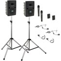 Anchor LIB-DP4-AIR-HHBB Liberty Deluxe AIR Package 4 LIB2-XU4 LIB2-AIR 2 SS-550 w 2 Handheld Mics & 2 Bodypacks Li-Ion