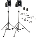 Photo of Anchor MegaVox Deluxe AIR Package 2 w/ MEGA2-XU2 MEGA2-AIR 2 SS-550 2 WB-LINK BPs w/ 2 Lapel & 2 HS mics - Li-Ion