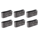 Angel Guard Safcord 4007-021 Hook & Loop Cord and Cable Cover 3 Inch Wide x 12 Foot Rolls - Gray - 6/Pack