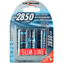 Photo of Ansmann 5035212 AA 2850mAh Ni-Mh Rechargeable Batteries Slimline 4-Pack