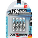 Ansmann 5035232-HY Rechargable NiMH AAA Batteries - Hybrid 1100mAh - 4-Pack