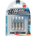 Photo of Ansmann 5035232-HY Rechargable NiMH AAA Batteries - Hybrid 1100mAh - 4-Pack