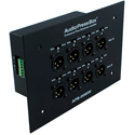 AudioPressBox APB-008-IW-EX In-wall AudioPressBox with 1 Line Input and 8 Mic Outputs-Black