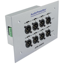 Photo of AudioPressBox APB-008-IW-EX In-wall AudioPressBox with 1 Line Input and 8 Mic Outputs - Silver