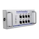 AudioPressBox APB-112 SB-D-USB Portable Active AudioPressBox - 1-Channel Dante Input/12 Line/Mic Outputs/4 USB-C Outputs