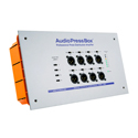 AudioPressBox APB-112 IW-D-USB 1x12 USB-C & Dante In-Wall Active AudioPressBox with 8x Line / Mic Outputs & PoE - SCAME