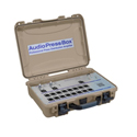 Photo of AudioPressBox APB-216-C-D Portable Active Dante-Enabled Pressbox w/ 2 Line/Mic Inputs & 16 Line/Mic Outputs - Tan